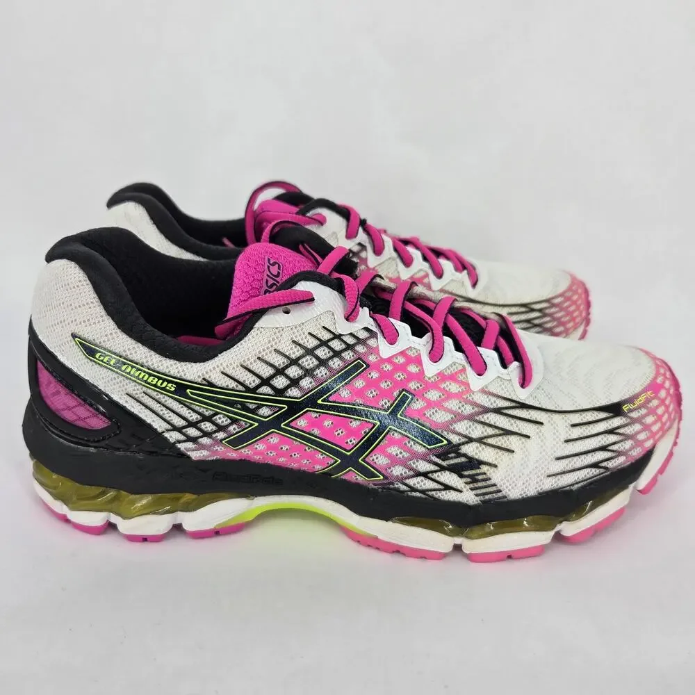 NEW Asics T557N Gel Nimbus 17 White Pink Glow Women's 9.5 Athletic Shoe In Box